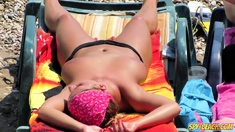 Horny Topless Amateurs MILFs - Hot Voyeur Beach Video