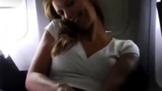 Amateur Masturbation In Airplane