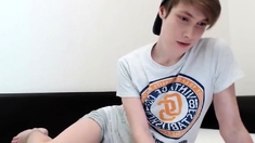 Cute teen shows off his smooth butt