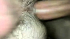 Hairy ass takes dick